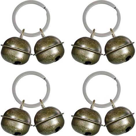 Lot de 4 Cloches Extra Fortes pour Collier Chien/Chat Grelots Sonores Puissants pour Chasse et Traque - Inclut Collier Nœud Papillon Accessoire Pratique et Décoratif pour Animaux (1/5)