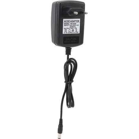 Adaptateur secteur 24 V 2 A CC, prise 5,5 x 2,5 mm, câble de 94 cm (37 pouces), pour haut-parleur et écran LED (prise européenne). (1/5)