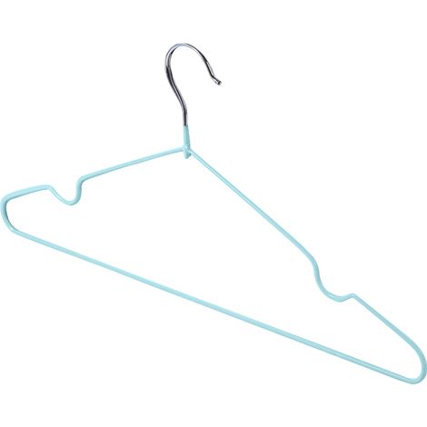 Cintre adulte, cintre en métal antidérapant sans couture, recouvert de plastique, 1 pièce (1/5)