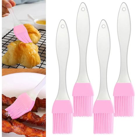 Brossage en silicone 10 pièces ensemble rose 16.5cm démontable (1/5)