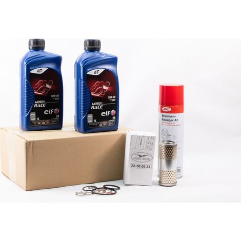 Kit Entretien Vidange Standard pour MOTO GUZZI V85 850 TT de 2019 à 2024 - ELF MOTO 4 RACE 10w60 2L