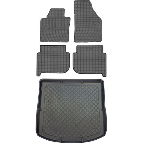 Set di tappetini in gomma per auto e tappetino per bagagliaio per Volkswagen Touran I VAN da settembre 2010 ad agosto 2015. (1/5)