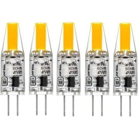 G4 LED 220V 3W 2700K blanc chaud 160LM, ampoules en silicone remplacent les ampoules halogènes traditionnelles 30W, paquet de 5 unites (1/4)
