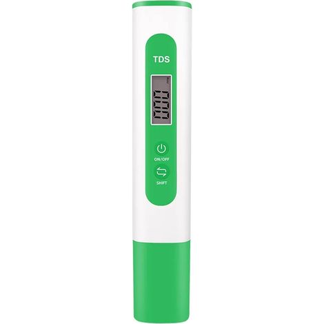 Medidor digital de agua potable, dispositivo de medición 3 en 1, analizador de calidad del agua con sonda para piscinas y uso doméstico, color verde. (1/5)