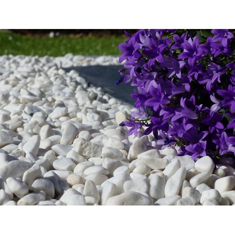 Galet Blanc Brillant 6-15 Pack de 20 M² - 40 sacs - 800 kg