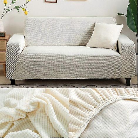 Housse de canapé épaisse, imprimée unie, pour salon, canapé d'angle, en forme de L (1/5)