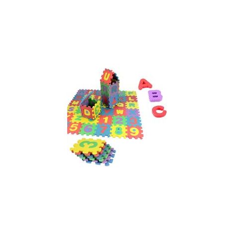 Tapis de Jeu Bébé 36 Pièces EVA Antidérapant Non Toxique avec Lettres et Chiffres Multicolore Certifié CE pour Enfants (1/4)