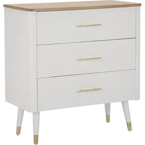 Kommode mauro ferretti matera weiß braun 78x37x80 cm