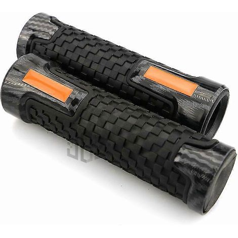 Motorrad-Lenkergriffe aus Gummi, Kunststoff und Carbon für PIAGGIO ZIP, TYPHOON, CITY, FLY, X7, X9, X10, MP3, Liberty, Beverly und Medley – Orange