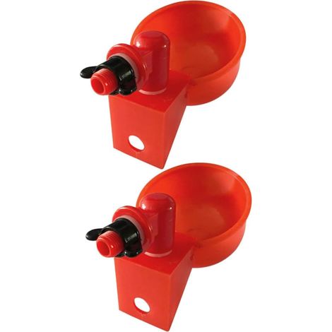 Ensemble de 2 abreuvoirs en plastique pour poulets, cailles, pigeons, système d'hydratation pour cages ou élevage domestique.-AquaForge (1/5)