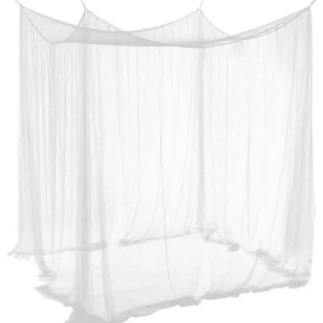 Moustiquaire Double Ciel de Lit Rectangulaire Grande Moustiquaire Blanc Simple d'Eté a (1/5)