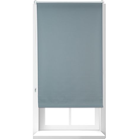 Persianas térmicas grises de oscurecimiento, ajustables de 60 a 120 cm