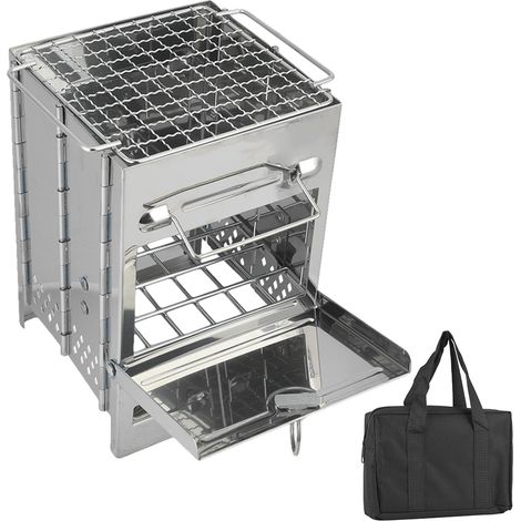 Tragbarer, faltbarer Holzofen aus Edelstahl für Outdoor-Camping (1/5)