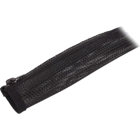 Gaine pour cable flexible avec fermeture eclair noir L 1m - 35mm