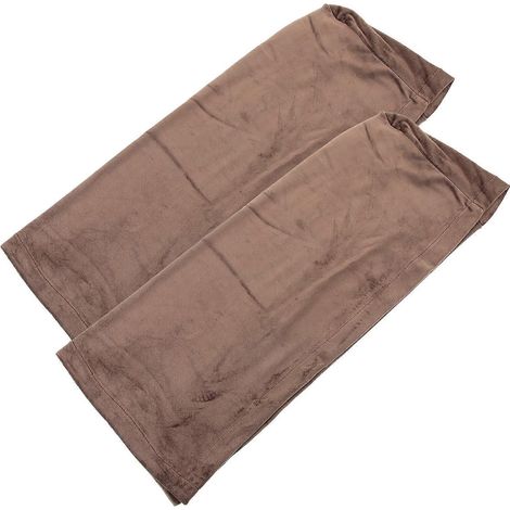 Lot de 2 housses universelles pour accoudoirs de canapé, protection élastique, couleur unie, en tissu de protection.-Khaki (1/3)
