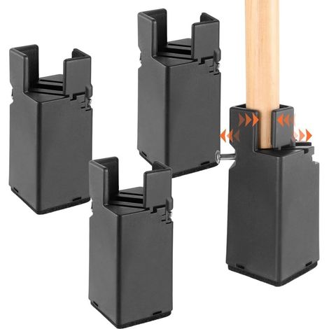 Rehausseurs de meubles réglables avec pince à vis ajustable  4 lit, (1/5)