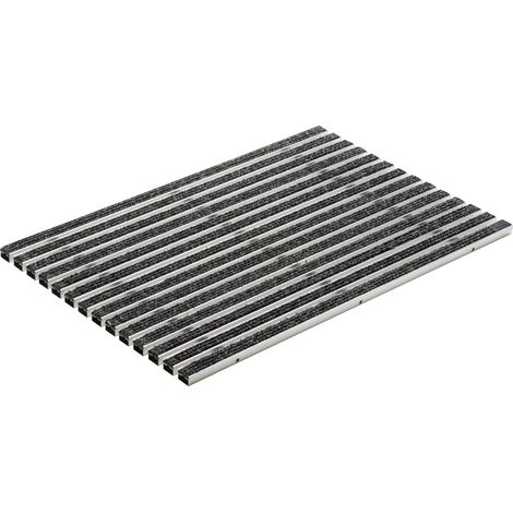 ACO Schuhabstreifermatte Alu anthrazit, mit Ripsstreifen, 60 x 40 x 2 cm Schuhabstreifer & Fussmatten (1/4)