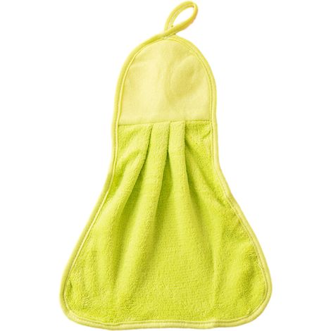 Serviette De Main En Polaire Corail - Absorption Rapide Pour Cuisine Et Salle De Bain - Avec Cordon De Suspension - Vert - Lot De 1 (1/5)