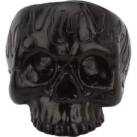 Schwarzer Totenkopf-Kerzenständer, Halloween-Dekoration, Kerzenständer, Kerzenhalter für Zuhause