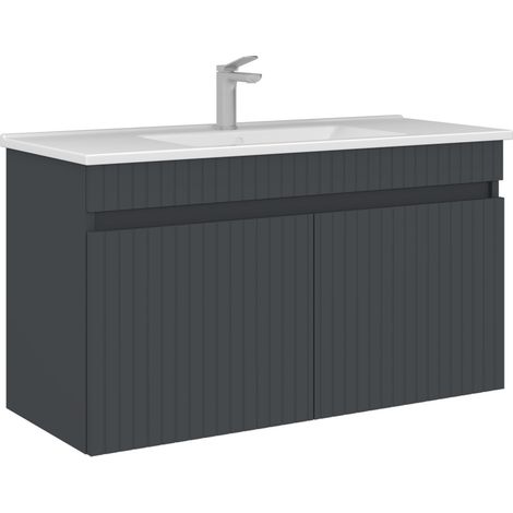Mobile lavabo "Tivoli 100" - 100 x 45 x 57 cm - Antracite opaco (1/3)
