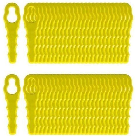 Ahlsen 50 pièces Lames de Rechange For Ryobi Coupe Bordure, Têtes Double Lames Dentelées RAC155 RAC157 RAC158 (1/5)