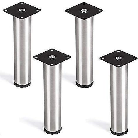 Set De 4 Pied De Meuble Pied D'armoire Hauteur Ajustable Acier Affin Hauteur 60 Mm (1/5)