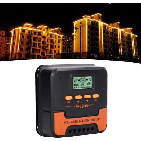 Contrôleur solaire MPPT avec écran LCD, contrôleur de charge d'éclairage intelligent, adaptatif 12V/24V 20A. (1/5)