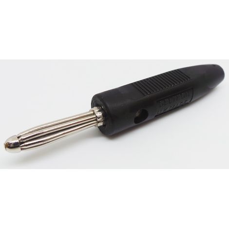 Fiche banane RS PRO Noir Mâle 16A 50V