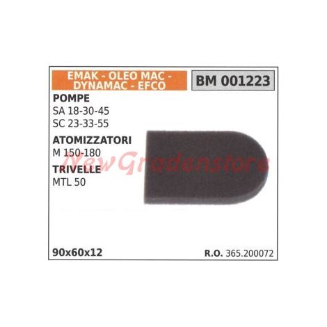 Filtre à air EMAK pompe SA 18 30 brumisateur M 150 180 tarière MTL 50 001223