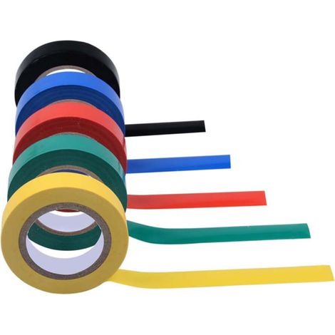 Ruban isolant électrique adhésif en PVC résistant à l'abrasion, 10 (1/5)