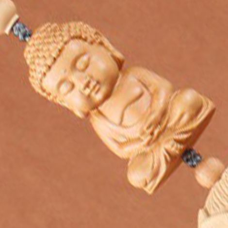 Pendentif décoratif pour rétroviseur de voiture, lotus sculpté à la main, accessoire de style pour voiture, porte-bonheur, Bouddha bleu (1/5)
