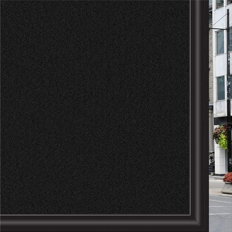 Film Occultant Fenêtre Film Fenetre Anti Regard Dépoli Noir 100% Occultant Excellente Intimité 60 × 200cm (1/5)