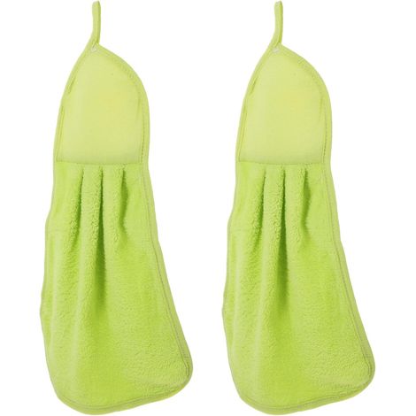 Lot de 2 Serviettes à Main en Fibre de Bambou Absorbantes et Lavables, pour Essuyer Mains et Tables Cuisine ou Salle de Bain Couleur Aléatoire Plusieurs Styles