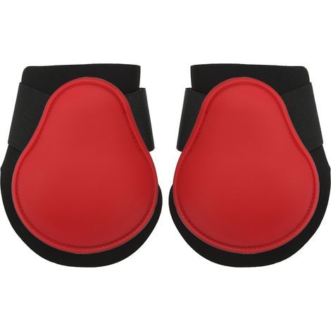 1 pair of horse hind leg boots, tendon for jumping, running, high-speed sports, red legs L