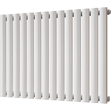 Omeara - White Horizontal Radiator H600mm x W812mm Single Panel (1/3)