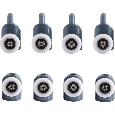 CCYKXA 8 Pieces Shower Door Rollers, Sliding Door Rollers, Shower Door Rollers, Shower Door Wheels for Bathroom Shower Doors, 25mm (1/5)