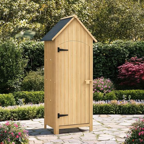 Chariot de jardin en bois massif 77,5 x 54,2 x 179,5 cm (1/5)