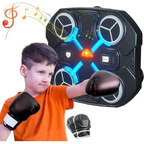 Wall-Mounted Musical Boxing Machine, 3-Speed Portable Bluetooth Boxing Machine with Gloves for Home Entertainment