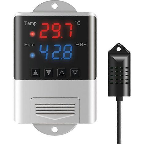 HONORNIC - Contrôleur de température et d'humidité, thermostat, hygrostat, 110 V CA (1/4)