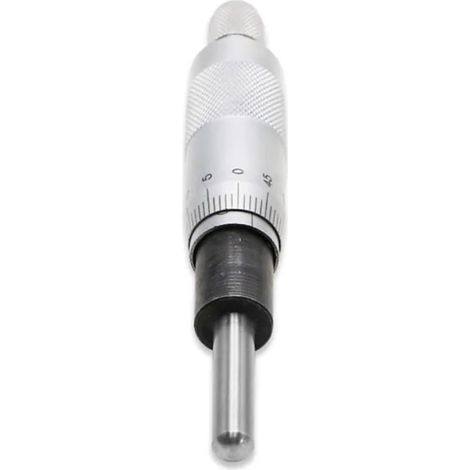 Tête micrométrique à Aiguille Plate argentée, Outil de Mesure 0-25 Mm 0.01 Mm avec Bouton de réglage moleté, Mesure de la tête micrométrique(Round Head) (1/5)
