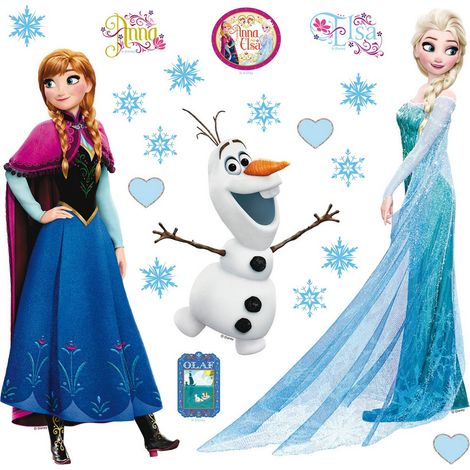 Sticker Disney La Reine des Neiges - 1 planche 30 x 30 cm (1/5)