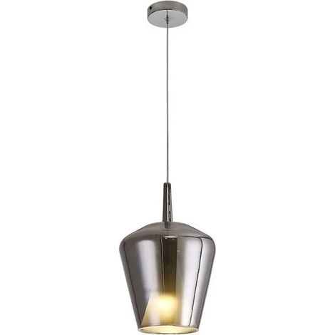Suspension led verre et metal chrome design scandinave - mantra - elsa