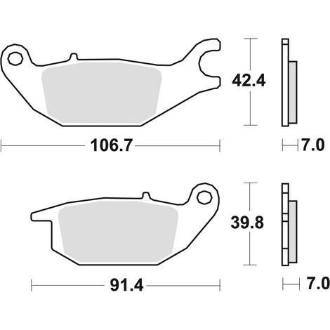 Pastillas de freno TRW ZF KH343 orgánicas para Honda CBR 125 04-10, XL 125 V Varadero 01-13, Yamaha YZF 150 14-, traseras.