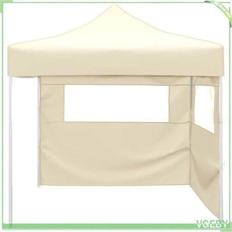 Tente pliable - FAFEICY - 44960 - 3x3 m (291x291x315 cm) - Crème - 2 parois latérales (1/5)
