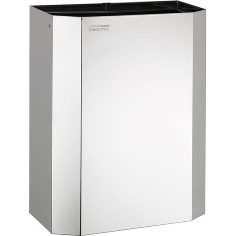 MEDICLINICS PPA2279C Papelera Con Aro de Plástico Acero Inox Brillo - ref: PPA2279C