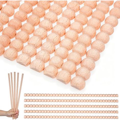 Moulures Décoratives En Bois À Demi-Perles Baguette Décorative Murale En Bois Brut Pour Bordures De Placard Portes Fenêtres Meubles Et Projets Diy (1/5)