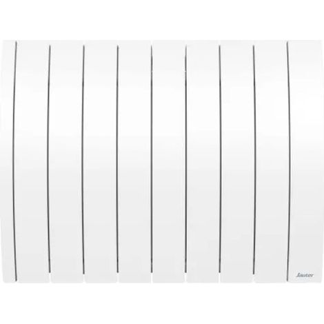 Sauter – Radiateur à inertie fluide 1500W – Connecté avec détection fenêtre – Pour pièces jusqu'à 15m² – Fabrication française – Dimensions 75.6x58.2x14.4cm (1/5)
