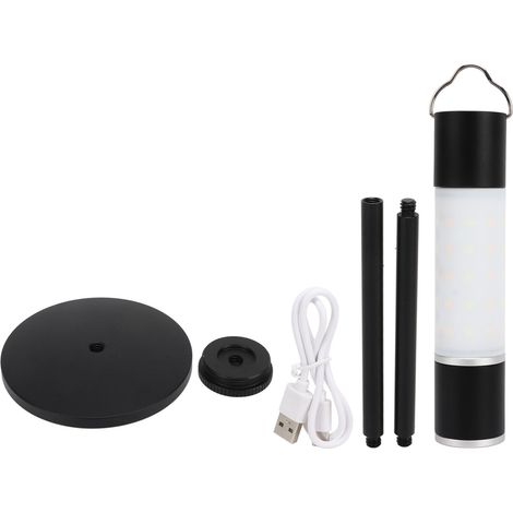 Lampe de camping suspendue et amovible, batterie 1800mAh, étanche, avec support, éclairage extérieur. (1/5)