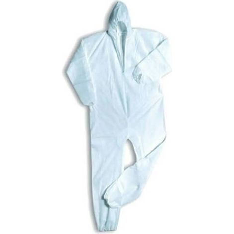 MP HYGIENE - Combinaison jetable blanche avec cagoule - Taille XXL