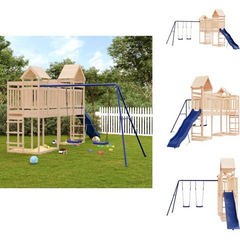 Spielturm Massivholz Kiefer - Holzspielgeräte - Spielturm - Kiefernholz - Gartenmöbel - Kindgerechtes Spielzeug